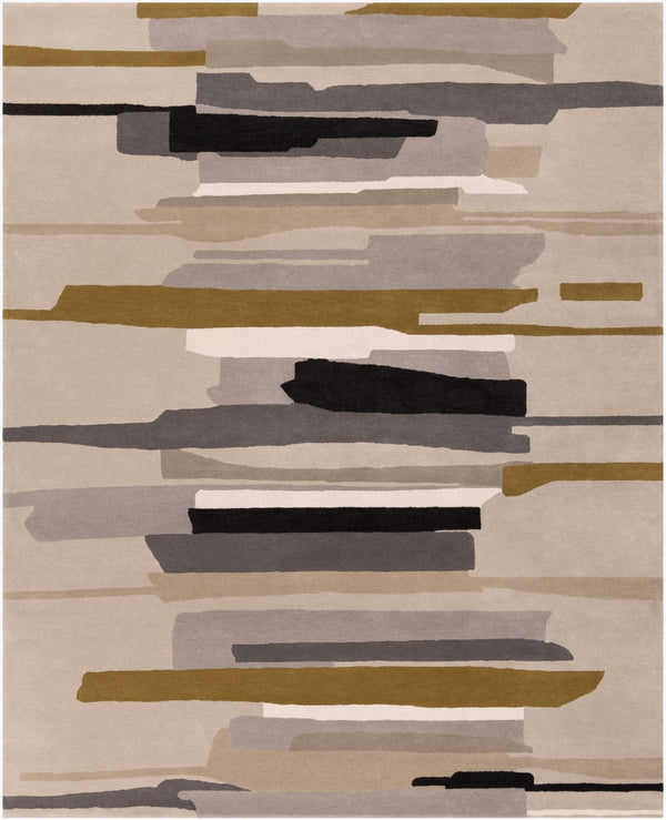 Surya Harlequin Hql-8002 Modern 9' X 12' Hand-tufted High Pile Rug In Nz Wool - Stylish & Durable Decor Gray Wool Hql8022-810