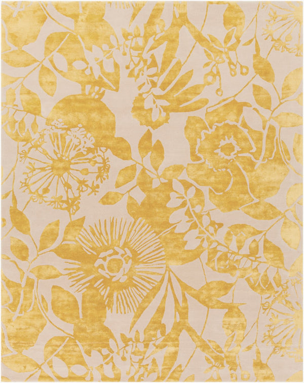 Surya Harlequin Hql-8002 Modern 9' X 12' Hand-tufted High Pile Rug In Nz Wool - Stylish & Durable Decor Mustard Viscose,Wool Hql8043-23