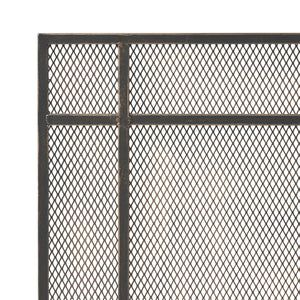 English Elm Christopher Knight Home® - FIRE Screen Black & Gold Iron Fireplace Guard — Decorative Mesh Safety Shield 42.75x33.25x3 in 65183.00BBGLD