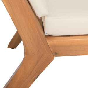 English Elm Christopher Knight Home® - Outdoor Acacia Wood Club Chairs Set of 2 with Water-Resistant Beige Cushions, Open Slat Design, Durable 66464.00CRM