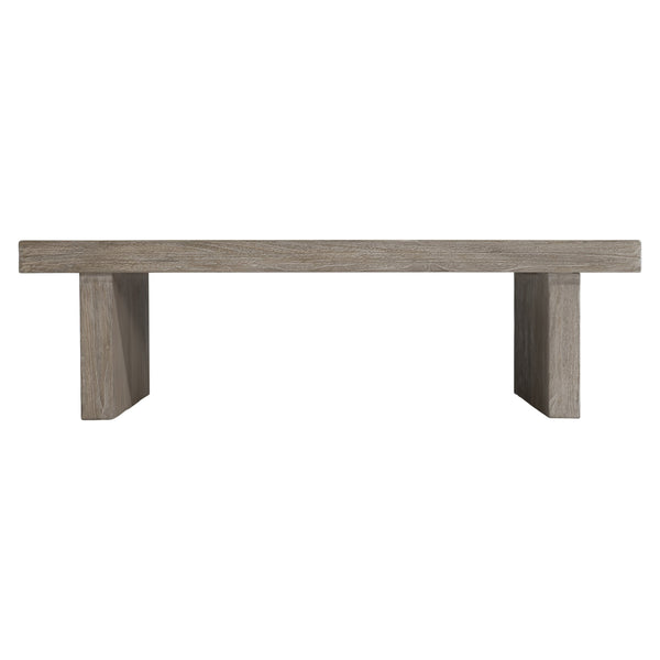 Bernhardt Bernhardt Melbourne Teak Cocktail Table 56"W X 36"D Live-Edge Plank Top Carbonized Sea Oat Finish X06023