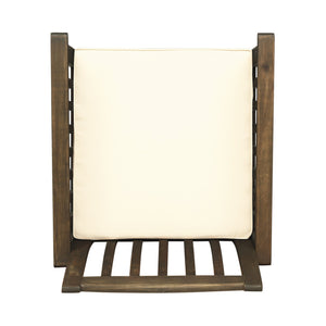 English Elm Christopher Knight Home® - CASA Acacia Dining Chair Set with Water-Resistant Cushions, Durable Solid Wood Patio Seating, Stylish Slat Design Grey+Cream 61720.00GCRM