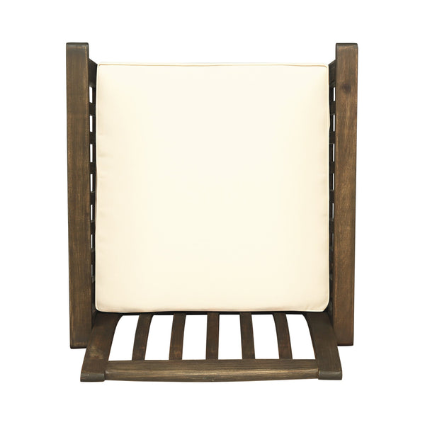 English Elm Christopher Knight Home® - CASA Acacia Dining Chair Set with Water-Resistant Cushions, Durable Solid Wood Patio Seating, Stylish Slat Design Grey+Cream 61720.00GCRM