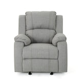 Christopher Knight Home® Noble House Manual Recliner Chair In Grey Linen Fabric, Dimensions 34.5" X 39" X 39