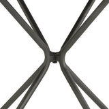 Homelegance By Top-Line Clementine Round Iron and Grey Finish Dining Table Grey Veneer