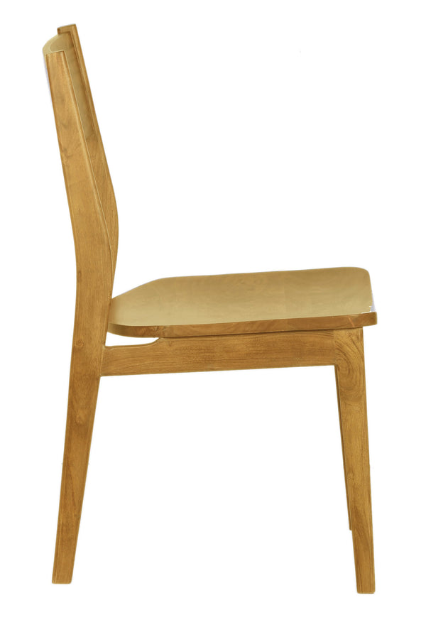 Porter Designs Porter Portola Solid Acacia Wood Dining Chair Set – Stylish Mid-century Modern Design For Any Space Natural Wood 07-108-02-0021