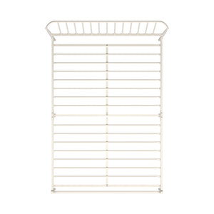 Homelegance By Top-Line Dante Metal Platform Bed with Curved Metal Headboard White Metal