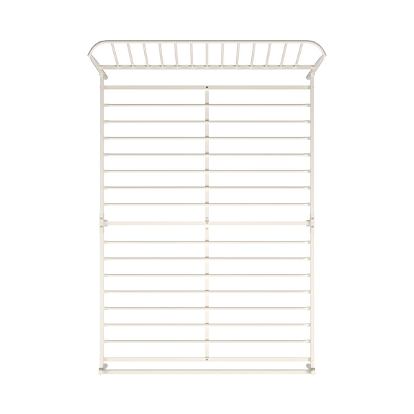 Homelegance By Top-Line Dante Metal Platform Bed with Curved Metal Headboard White Metal