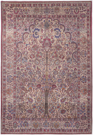 Feizy Rugs Rawlins Vintage-inspired Machine Made Polyester Oriental Rug With Intricate Patterns For Every Space Red,Tan,Pink Polyester Rln39hlfbgeivye76