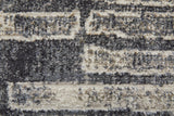 Feizy Rugs Kano Polypropylene/Polyester Machine Made Industrial Rug Gray/Black/Ivory 10'-2" x 13'-9"