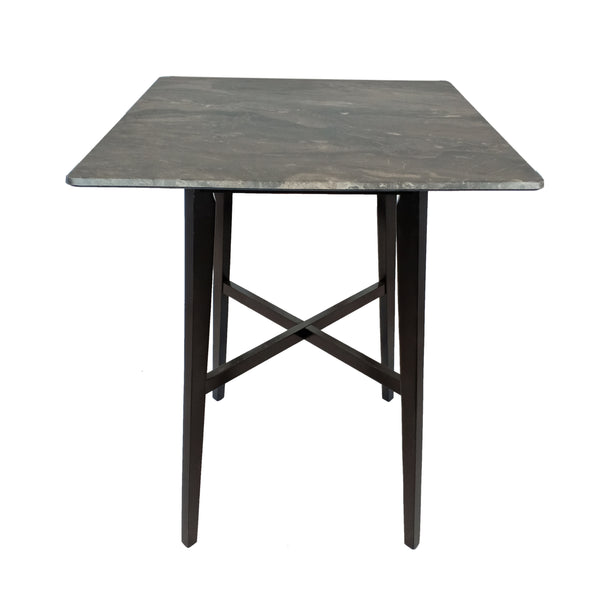 English Elm Christopher Knight Home® - Modern Bar Height Dining Table with Durable High-Pressure Laminate Top and Sleek Rubberwood Legs, Black Finish Grey+Black 65503.00