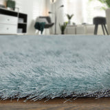 Feizy Rugs Indochine Plush Hand-tufted Polyester Shag Rug - Luxurious High Pile For Contemporary Spaces Blue,Silver Polyester 4944550flaq000f50