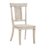 Homelegance By Top-Line Juliette Panel Back Wood Dining Chairs (Set of 2) White Rubberwood