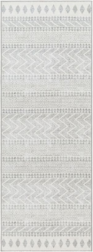 Livabliss Hera Bohemian Global Machine Woven Polyester Runner Rug for Hallways and Entryways White, Medium G 2'7" x 7'3" HRH2300-2773