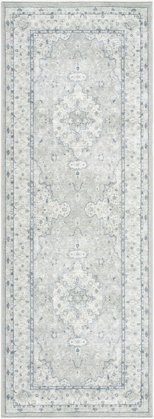 Livabliss Hera Traditional Machine Woven Polyester Runner Rug for Hallways and Entryways Gray, Slate 2'7" x 7'3" HRH2309-2773