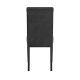 Homelegance By Top-Line Alessio Faux Leather Upholstered Dining Chair (Set of 2) Black Rubberwood