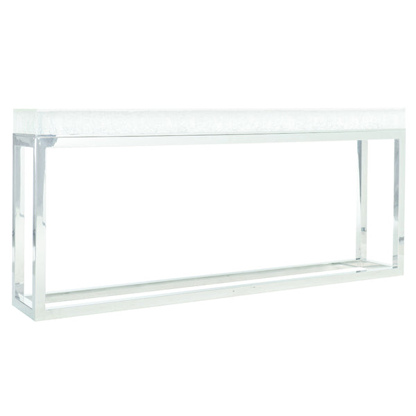Bernhardt Bernhardt Arctic Console Table With Acrylic Ice-Effect Top & Polished Stainless Base, 68"W, Secure 375903