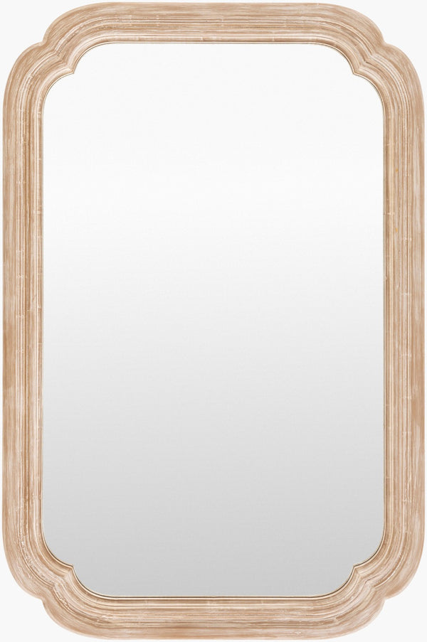 Livabliss Harlan Solid Wood Accent Mirror Hand Painted Frame for Entryway or Bedroom Wall HRL001-3045