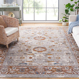 Safavieh Heirloom 724 HRL724 Power Loomed Traditional Rug Ivory Grey / Rust HRL724A-24