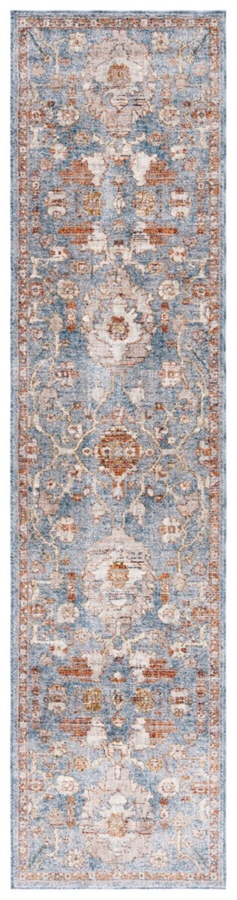 Safavieh Heirloom 728 HRL728 Power Loomed Traditional Rug Grey / Blue Rust HRL728F-24