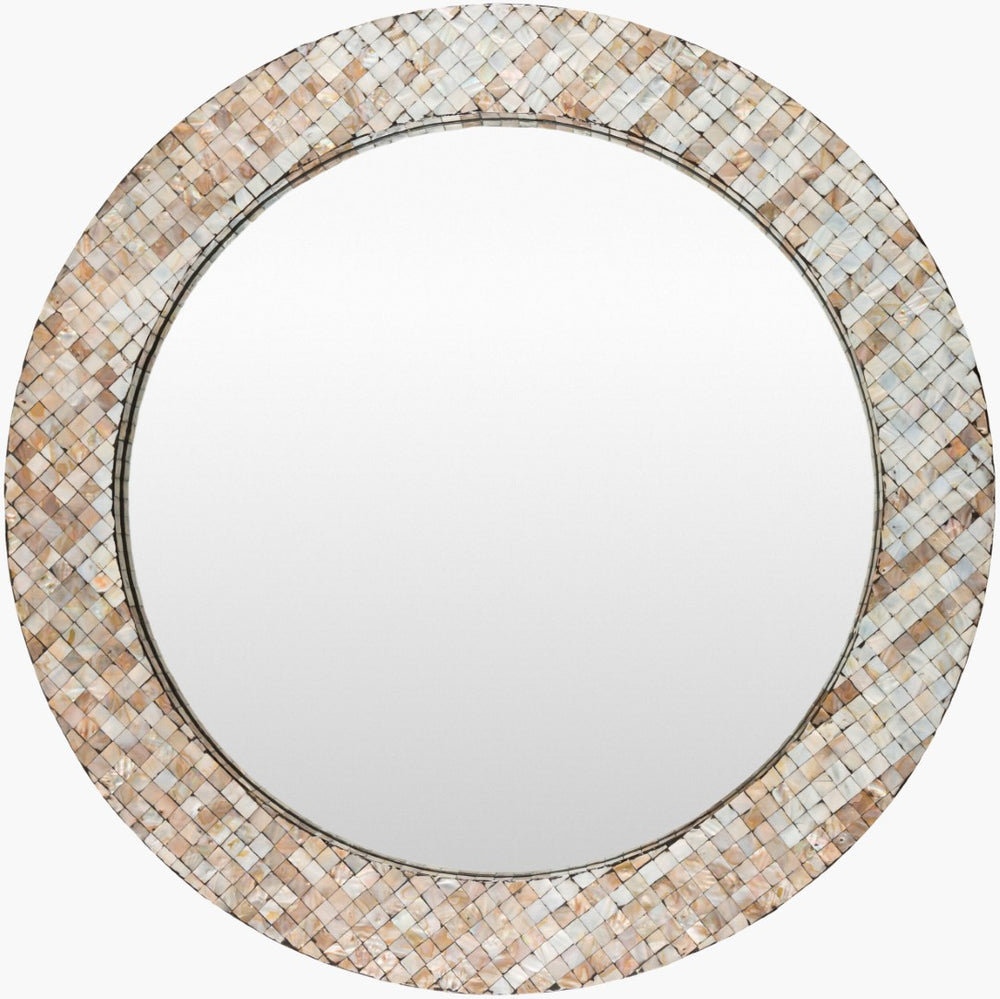 Livabliss Hornbrook Square Mother of Pearl Inlay Accent Mirror Iridescent Global Wall Decor HRN002-3232