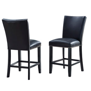 Steve Silver Camila Black Leatherette Counter chair, Set of 2 CM420CCKN