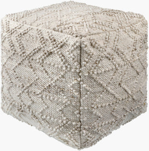 Livabliss Chrisley Woven Recycled Pet Cube Pouf Handcrafted Eco Friendly Indoor Outdoor Footrest HRPF001-181818