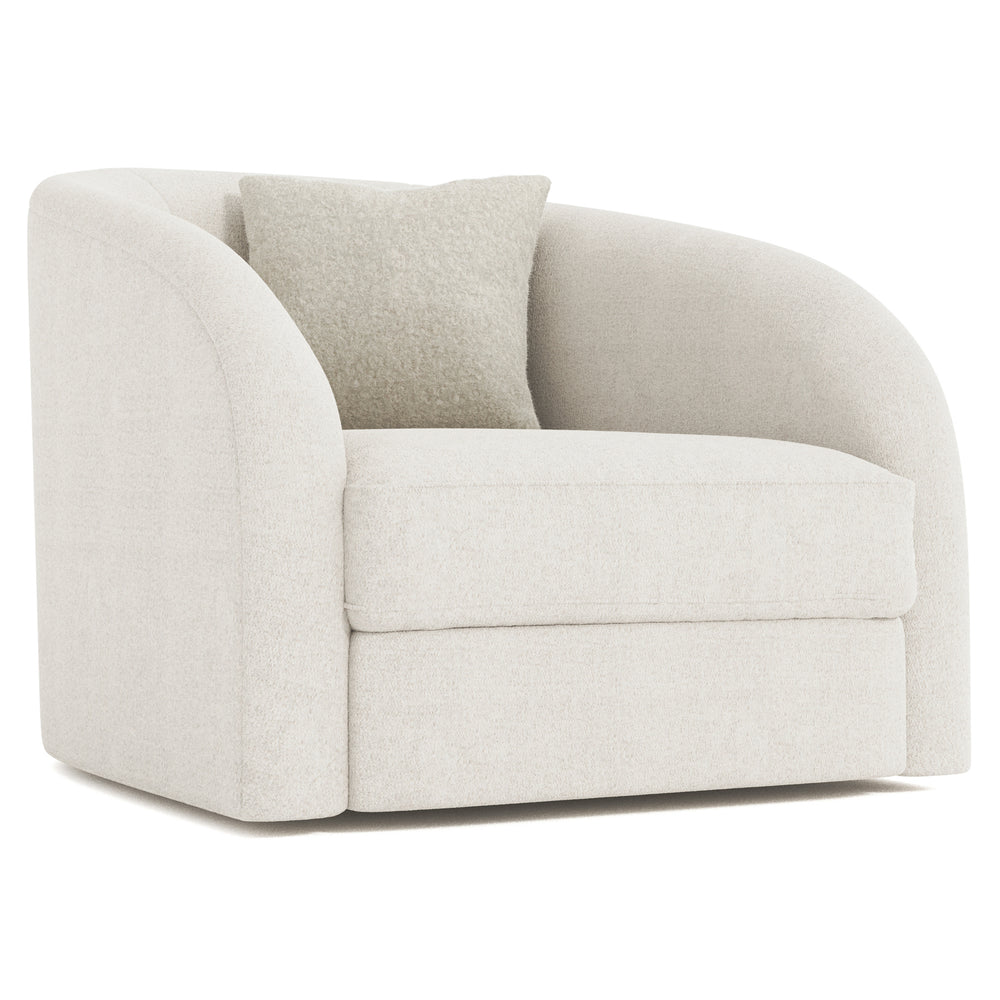 Bernhardt Terra Fabric Swivel Chair White,Cream Fabric P1362SA