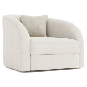 Bernhardt Terra Fabric Swivel Chair White,Cream Fabric P1362SA