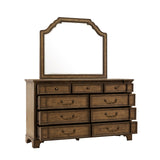 Revival Row 9-Drawer Dresser Brown with Village Lane Finish P348100 Pulaski Furniture