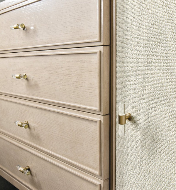 Hooker Furniture Melange Transitional Be My Guest Dresser With Fabric Doors, Soft-Close Drawers & Cedar-Lined Tray 628-90001-80