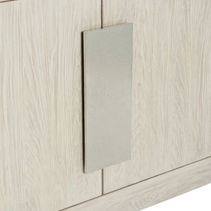 Bernhardt Bernhardt Ellis Etagere With Jicama White Oak & Nickel Cast Aluminum—Asymmetrical Bauhaus Display, 82"H 305128