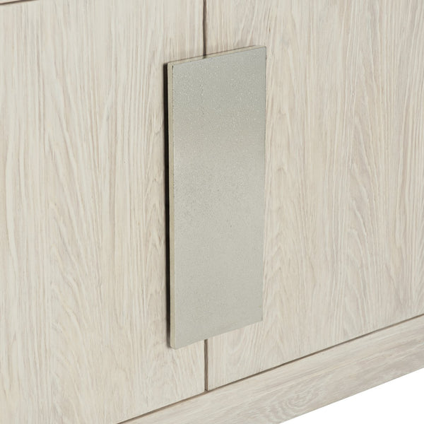 Bernhardt Bernhardt Ellis Etagere With Jicama White Oak & Nickel Cast Aluminum—Asymmetrical Bauhaus Display, 82"H 305128