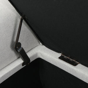 English Elm Christopher Knight Home® - HAYES Storage Ottoman Bench with Roll Arms and PU Leather Upholstery, Built-In Hidden Seat Storage, Birch Wood Legs LIGHT GREY 57735.00LGR