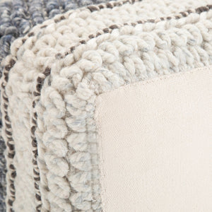 English Elm Grady Square Pouf - Handcrafted Blue & Natural Accent Piece For Stylish Seating & Footrest Use B136P159321