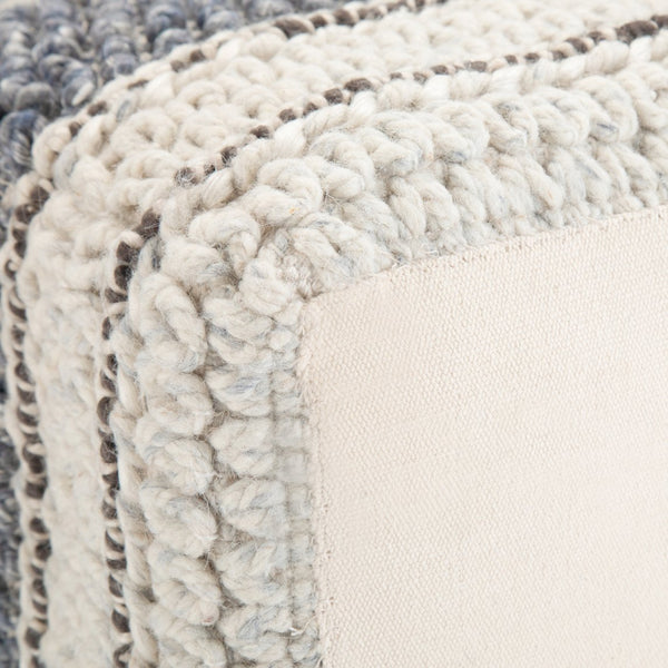English Elm Grady Square Pouf - Handcrafted Blue & Natural Accent Piece For Stylish Seating & Footrest Use B136P159321