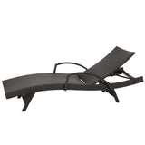 Christopher Knight Home® - Noble House - Salem Outdoor Wicker Adjustable Chaise Lounge With Arms