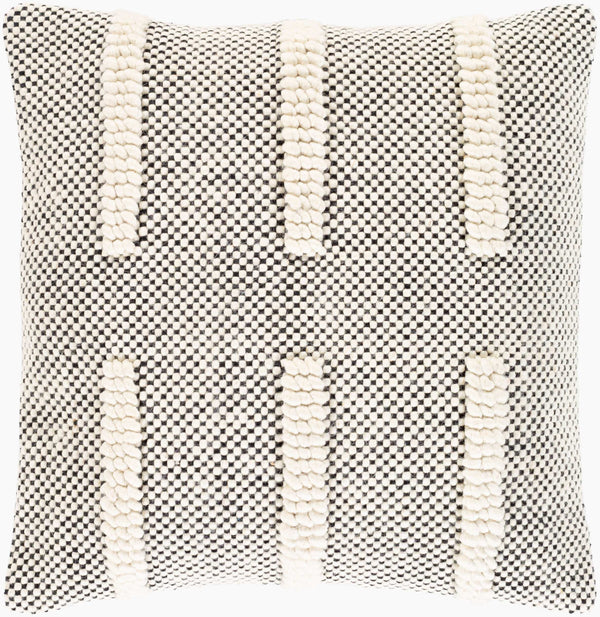 Surya Harlow Scandinavian Modern 18” Accent Pillow - Cozy Wool-cotton Blend For Stylish Home Decor Cream Wool,Polyester,Cotton Hrw001-2020