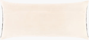 Surya Harlow Hand-woven 14"L X 32"W Lumbar Pillow Kit - Modern Home Decor Accent With Easy Care Zipper Cream Wool,Polyester,Cotton Hrw002-3214