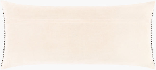 Surya Harlow Hand-woven 14"L X 32"W Lumbar Pillow Kit - Modern Home Decor Accent With Easy Care Zipper Cream Wool,Polyester,Cotton Hrw002-3214