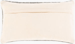 Surya Harlow Hand-woven 14"L X 32"W Lumbar Pillow Kit - Modern Home Decor Accent With Easy Care Zipper Cream Wool,Polyester,Cotton Hrw003-1424p