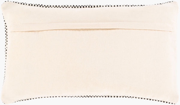 Surya Harlow Hand-woven 14"L X 32"W Lumbar Pillow Kit - Modern Home Decor Accent With Easy Care Zipper Cream Wool,Polyester,Cotton Hrw003-1424p