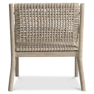Bernhardt Bernhardt Atlas Outdoor Chair With Pampas Wicker & Sea Oat Teak Frame, Weather-Resistant Comfort O4703O