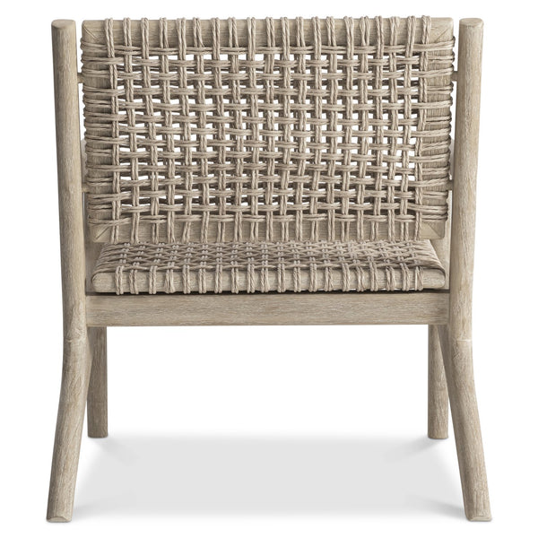 Bernhardt Bernhardt Atlas Outdoor Chair With Pampas Wicker & Sea Oat Teak Frame, Weather-Resistant Comfort O4703O
