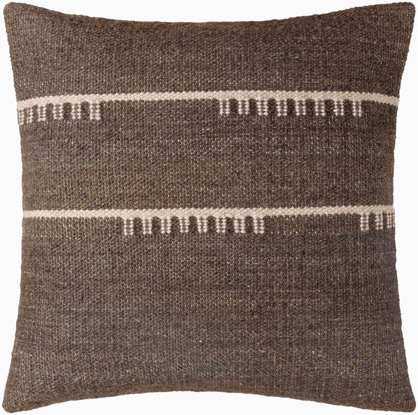 Surya Harry 18" Modern Accent Pillow - Chic Cotton-wool Blend For Comfort & Versatile Home Decor Style Charcoal Wool,Cotton,Cotton Hry001-1818p