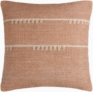 Surya Harry 18" Modern Accent Pillow - Chic Cotton-wool Blend For Comfort & Versatile Home Decor Style Medium Brown Wool,Cotton,Cotton Hry002-1818d