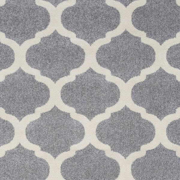 Livabliss Horizon Machine Woven Turkish Area Rug Medium Pile for High Traffic Living Spaces Slate, Cream 7'10" x 7'10" HRZ1001-710RD
