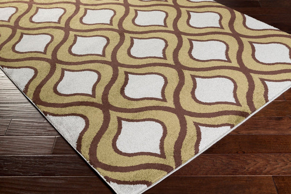 Livabliss Horizon Square Polypropylene Area Rug Turkey Woven Medium Pile Living Room Anchor Charcoal, Olive 7'10" x 7'10" HRZ1037-710RD