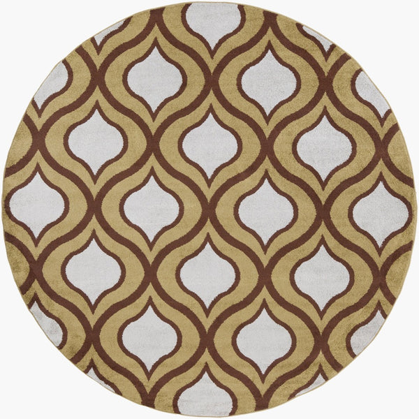 Livabliss Horizon Square Polypropylene Area Rug Turkey Woven Medium Pile Living Room Anchor Charcoal, Olive 7'10" x 7'10" HRZ1037-710RD