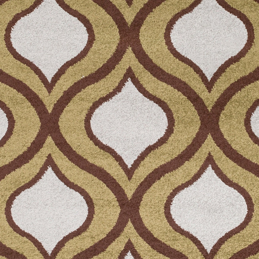 Livabliss Horizon Square Polypropylene Area Rug Turkey Woven Medium Pile Living Room Anchor Charcoal, Olive 7'10" x 7'10" HRZ1037-710RD